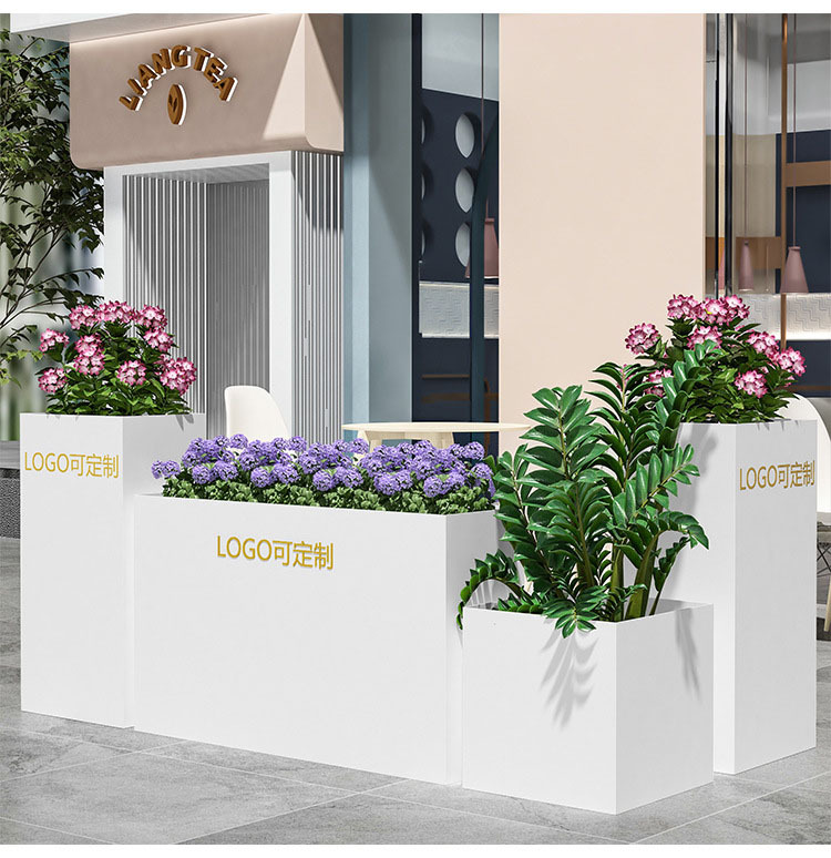 Elastic Modular Stainless Steel Planter Divider for Outdoor Seating