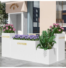 Elastic Modular Stainless Steel Planter Divider for Outdoor Seating