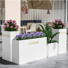 Elastic Modular Stainless Steel Planter Divider for Outdoor Seating
