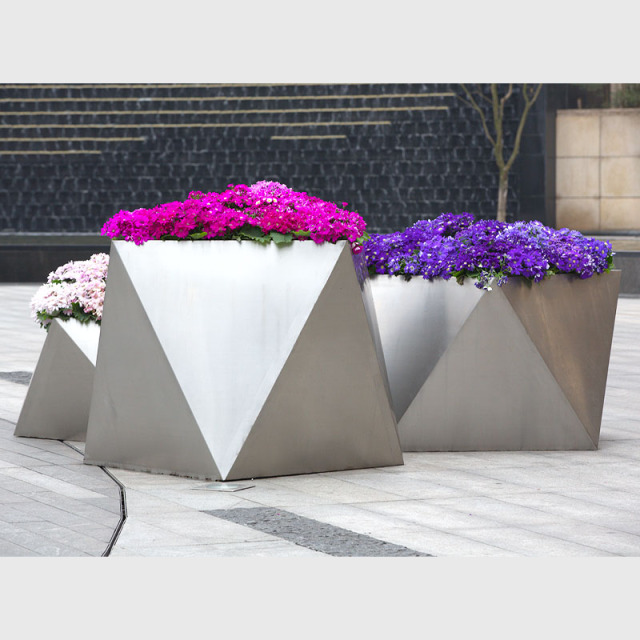 Stainless Steel Commercial Outdoor Planters FB01 Series - Arlau
