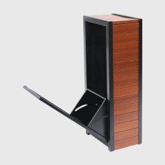 Outdoor Pet Waste Station - Stainless Steel Park Trash Can