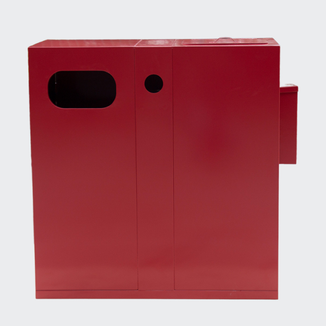Red Hazardous Waste Bin - Durable Public Sorting Container by Arlau