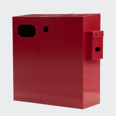Red Hazardous Waste Bin - Durable Public Sorting Container by Arlau