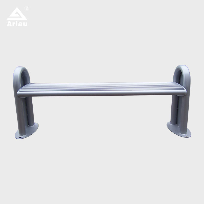 yalau Backless Galvanized Steel Bench - Durable Public Seating