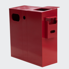 Red Hazardous Waste Bin - Durable Public Sorting Container by Arlau