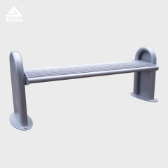 yalau Backless Galvanized Steel Bench - Durable Public Seating