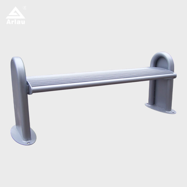 yalau Backless Galvanized Steel Bench - Durable Public Seating