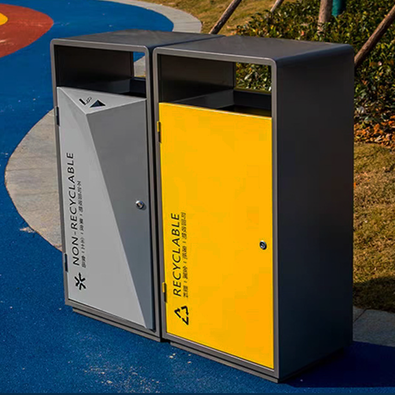 Modular Outdoor Recycling Bin – Custom Public Waste Sorting Station