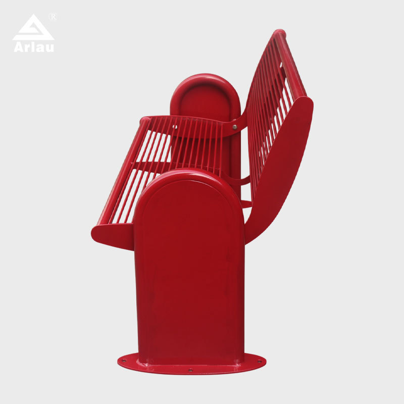 Metal Leisure Bench Galvanized Steel DuPont Coated Backrest Arlau