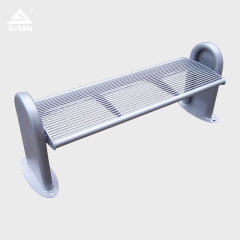 yalau Backless Galvanized Steel Bench - Durable Public Seating