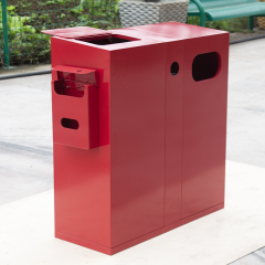Red Hazardous Waste Bin - Durable Public Sorting Container by Arlau