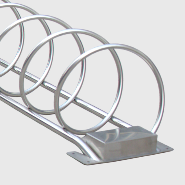 Durable Outdoor Bike Rack - Stainless Steel Round Parking for Parks