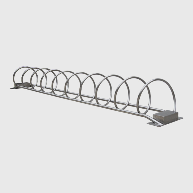 Durable Outdoor Bike Rack - Stainless Steel Round Parking for Parks
