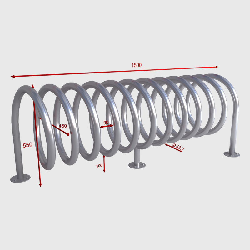 Durable Stainless Steel Circle Bike Rack for Outdoor Commercial Areas