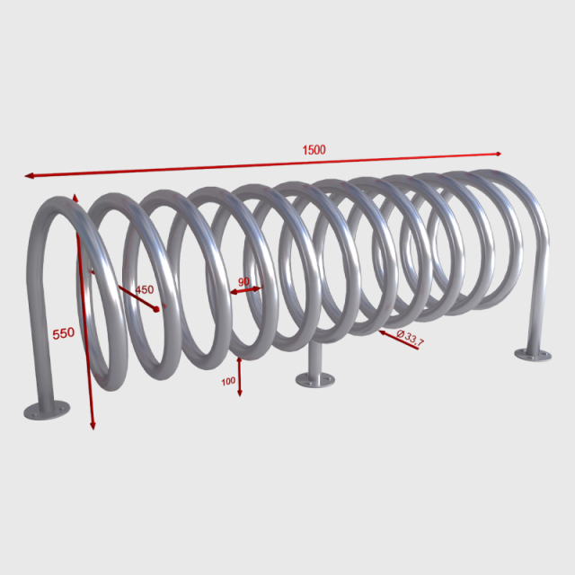 Durable Stainless Steel Circle Bike Rack for Outdoor Commercial Areas