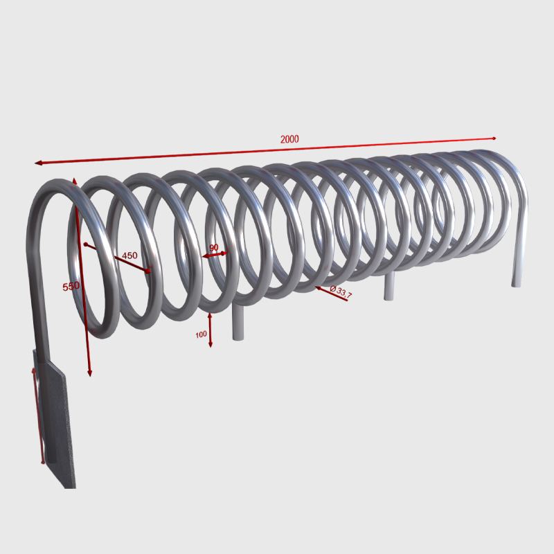 Durable Stainless Steel Circle Bike Rack for Outdoor Commercial Areas
