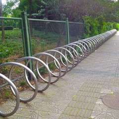 Durable Stainless Steel Circle Bike Rack for Outdoor Commercial Areas