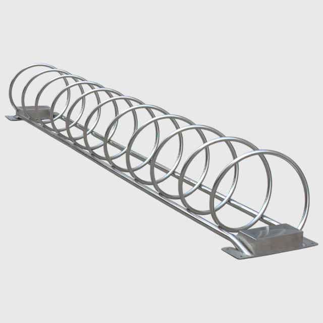 Durable Outdoor Bike Rack - Stainless Steel Round Parking for Parks