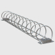 Durable Outdoor Bike Rack - Stainless Steel Round Parking for Parks