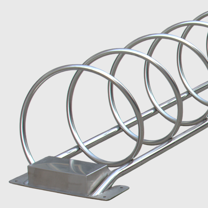 Durable Outdoor Bike Rack - Stainless Steel Round Parking for Parks