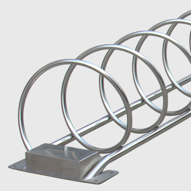 Durable Outdoor Bike Rack - Stainless Steel Round Parking for Parks