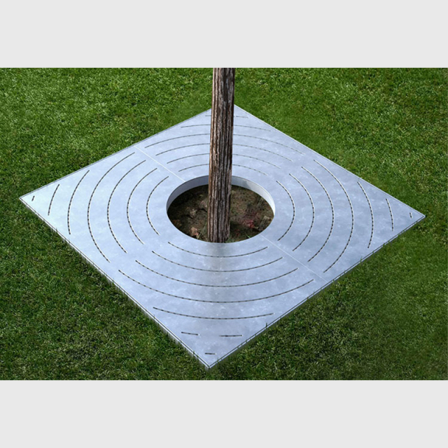 Modern Tree Pit Cover - Durable Powder Coated Yalau