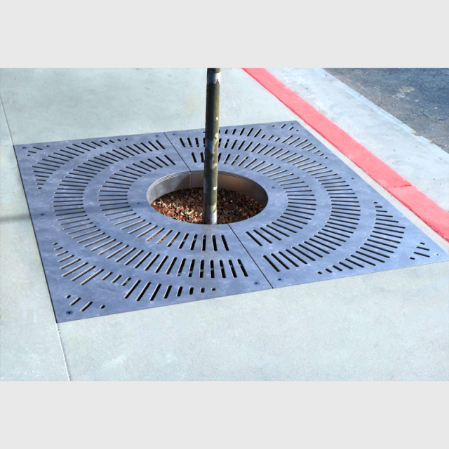 Modern Tree Pit Cover - Durable Powder Coated Yalau