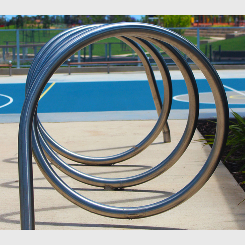Durable Stainless Steel Circle Bike Rack for Outdoor Commercial Areas