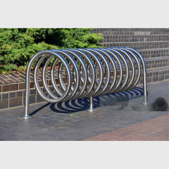 Durable Stainless Steel Circle Bike Rack for Outdoor Commercial Areas