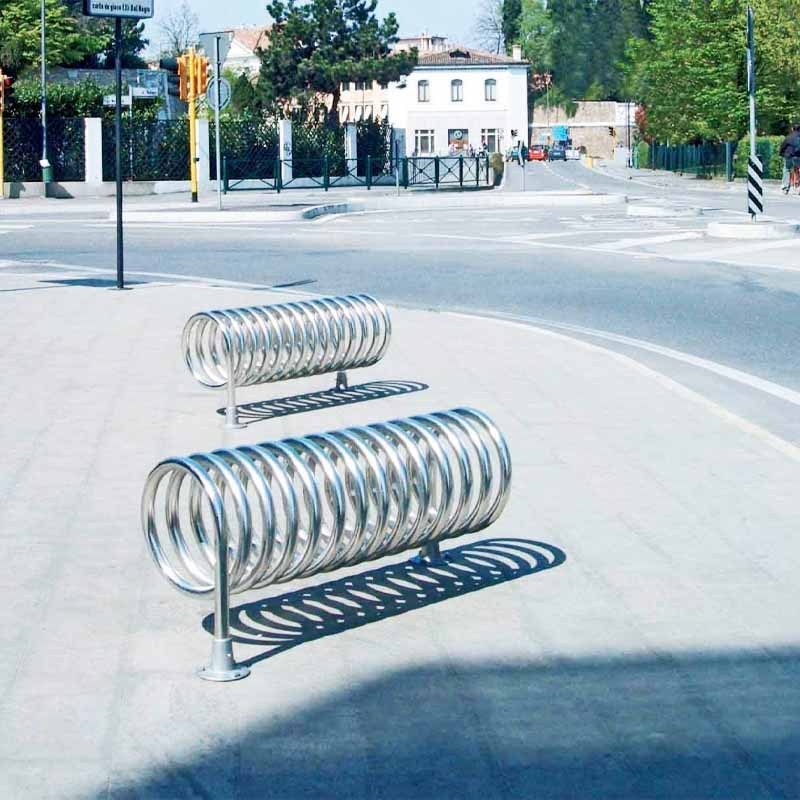 Durable Stainless Steel Circle Bike Rack for Outdoor Commercial Areas
