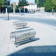 Durable Stainless Steel Circle Bike Rack for Outdoor Commercial Areas