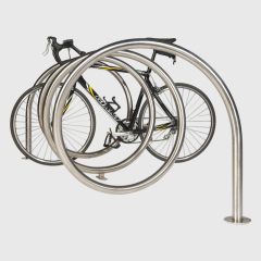 Durable Stainless Steel Circle Bike Rack for Outdoor Commercial Areas