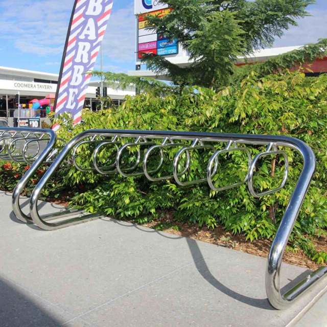 Durable Multi-Bike Parking Rack - Corrosion Resistant Stainless Steel