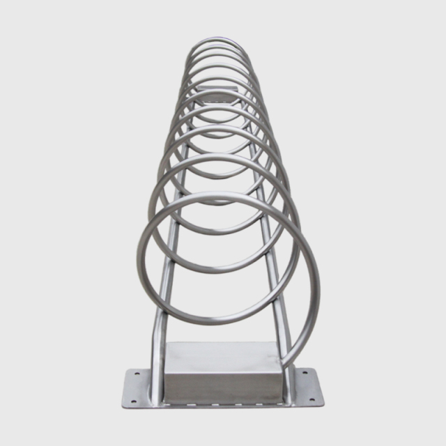 Durable Outdoor Bike Rack - Stainless Steel Round Parking for Parks