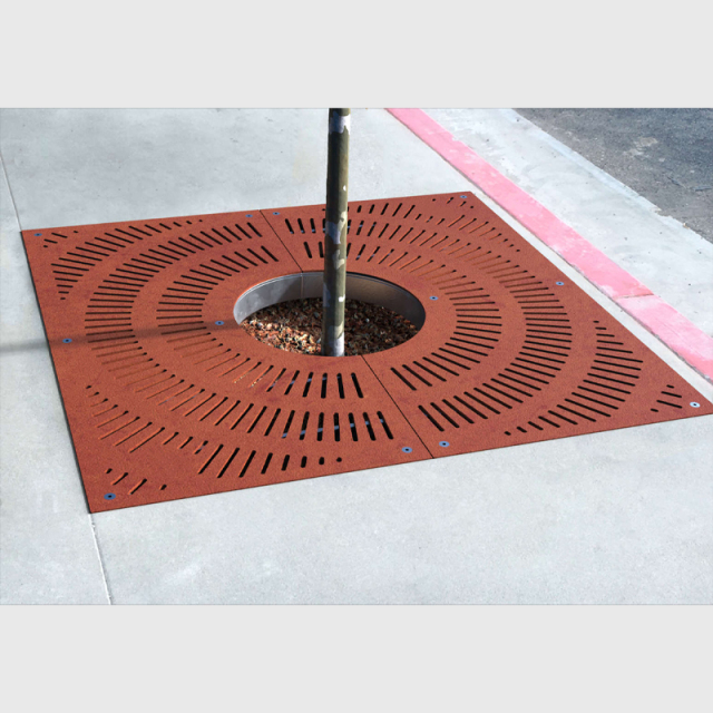 Modern Tree Pit Cover - Durable Powder Coated Yalau