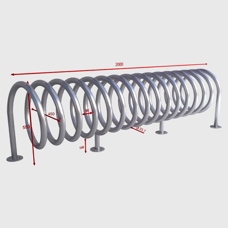 Durable Stainless Steel Circle Bike Rack for Outdoor Commercial Areas