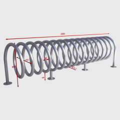 Durable Stainless Steel Circle Bike Rack for Outdoor Commercial Areas