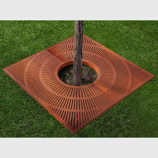 Modern Tree Pit Cover - Durable Powder Coated Yalau