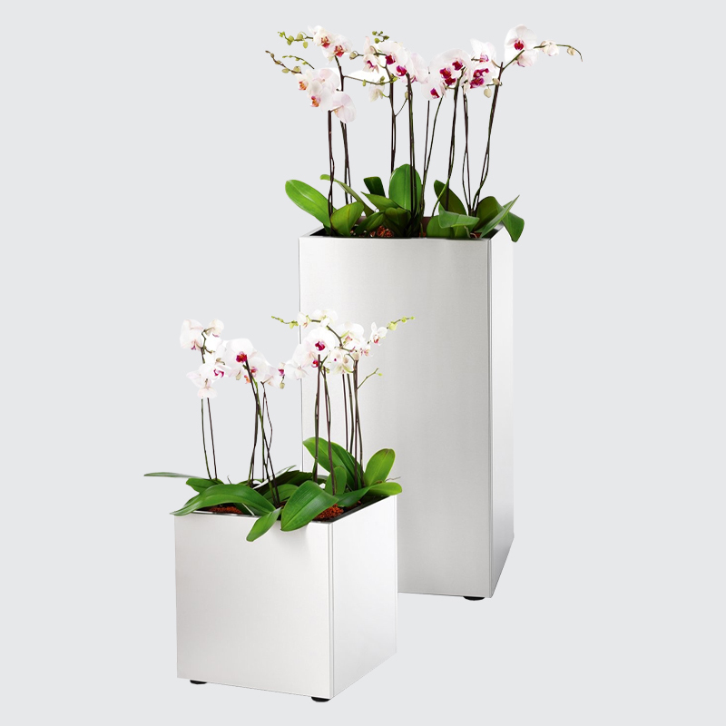 Elastic Modular Stainless Steel Outdoor Flower Pot Set