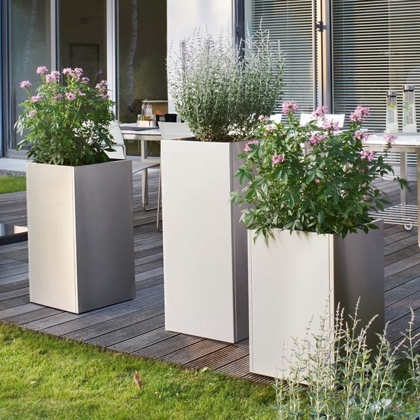 Elastic Modular Stainless Steel Outdoor Flower Pot Set