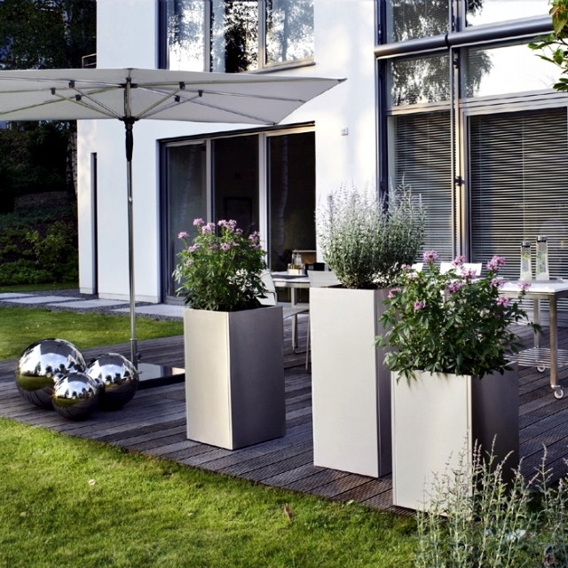 Elastic Modular Stainless Steel Outdoor Flower Pot Set