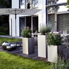 Elastic Modular Stainless Steel Outdoor Flower Pot Set