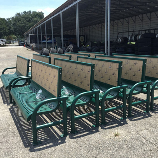 Bus Stop Advertising Bench – Metal Outdoor Seating Arlau