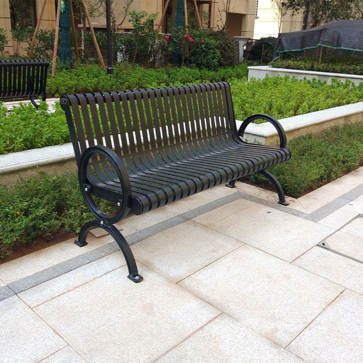 Cast Iron Steel Bench - Corrosion-Resistant Garden Furniture