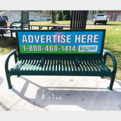 Bus Stop Advertising Bench – Metal Outdoor Seating Arlau