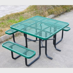 ADA Metal Mesh Table - 9-Gauge Commercial Picnic Table - yalau