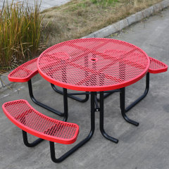 46" ADA Wheelchair Accessible Picnic Table - Commercial Metal Mesh