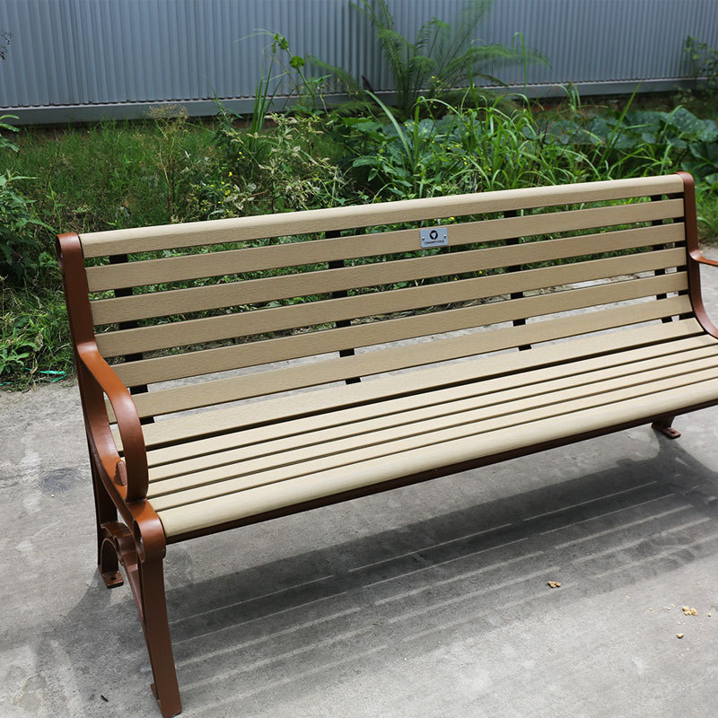 Cast Iron Garden Bench All-Weather Outdoor Seating