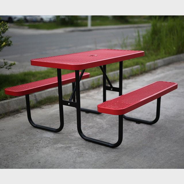 Kids Picnic Table Thermoplastic Coated Expanded Metal Arlau