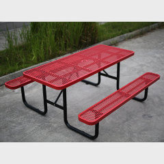 Metal Picnic Tables 4' 6' 8' - Commercial Outdoor Benches Arlau